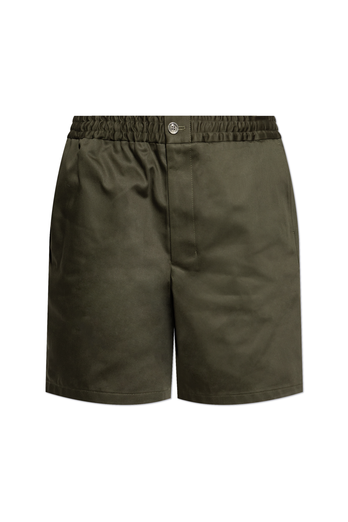 【送料&関税込】Ami Alexandre Mattiussi Shorts In Green Cott Green Shorts with logo Ami Alexandre Mattiussi